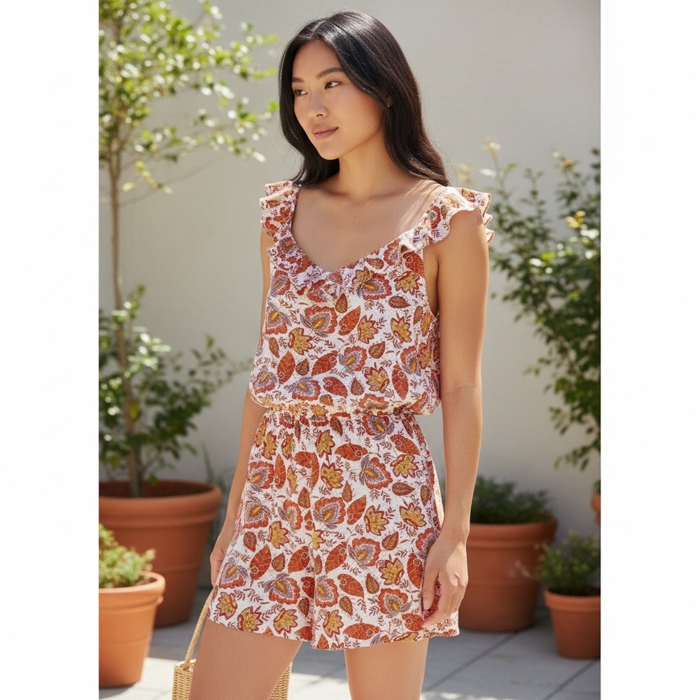 LOFT Beach Multicolor Floral Dress